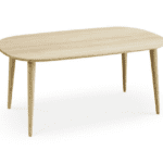 Oak Lampuborð 60x100 eik/hvítolja