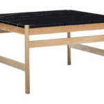 Raw Coffe table svart marmor/eik 80x80cm