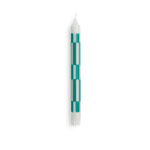 Pattern Candle - Light Grey and Green Check