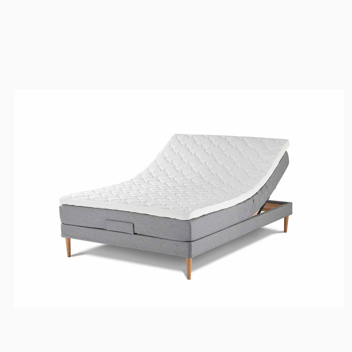 Basic | Elevationsseng 120×200 Cm | Grátt Toy