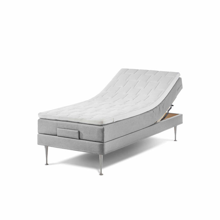 Basic | Elevationsseng 90×210 Cm | Grátt Toy