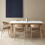 T9 spísiborð laminat/eik sápa 95x220cm