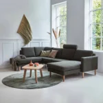 Skyline | U-sofa | Bloq stof / Forest