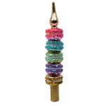 Tree topper multi macaron tower H26cm