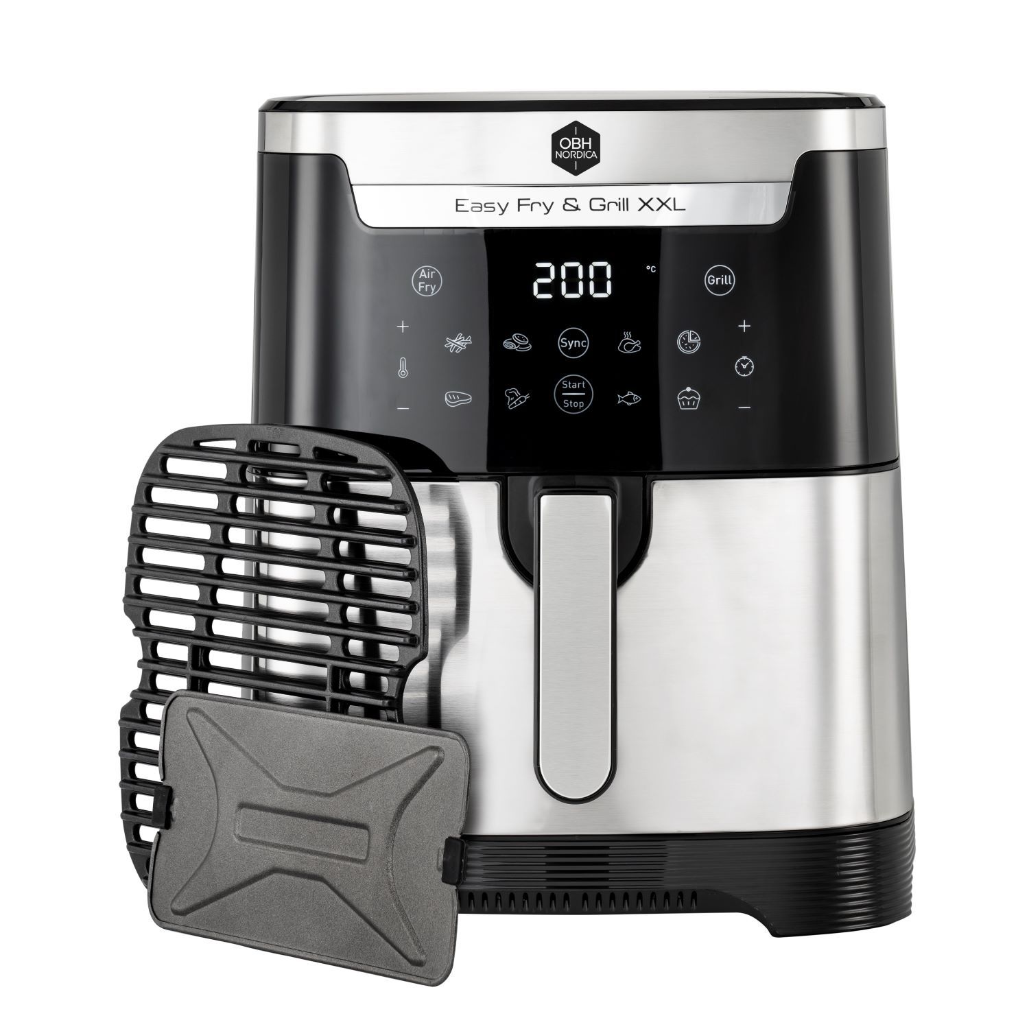 Obh Airfryer Easy Fry & Grill Xxl 2In1 Silver 1830W