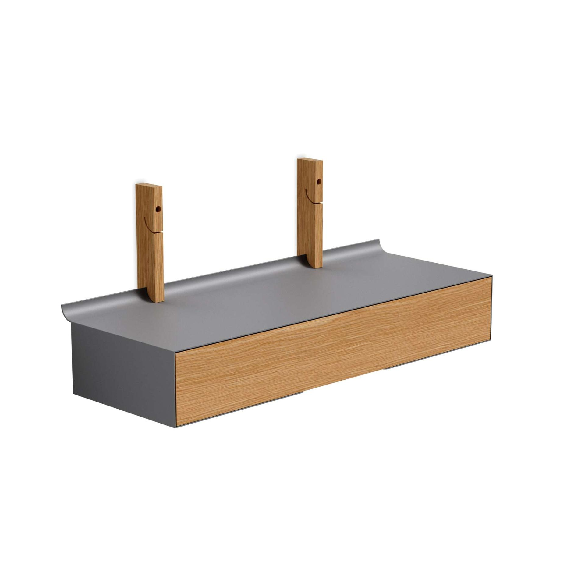 Smile | Skuffa | 80X32X16Cm | Oak/Grey