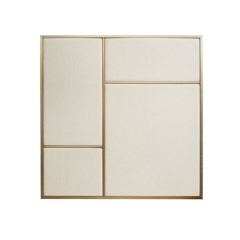 Nouveau | Uppslagstalva | 62,3×62,3X25Cm | Brass, Canvas |