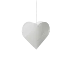 HEART X-small white, incl white cord