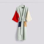 Waffle Bathrobe-Cream multi