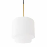 MEGUMI | pendant | ø28 cm | Brass / Opal glass