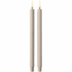 Stoff Nagel led candles 2 stk sand