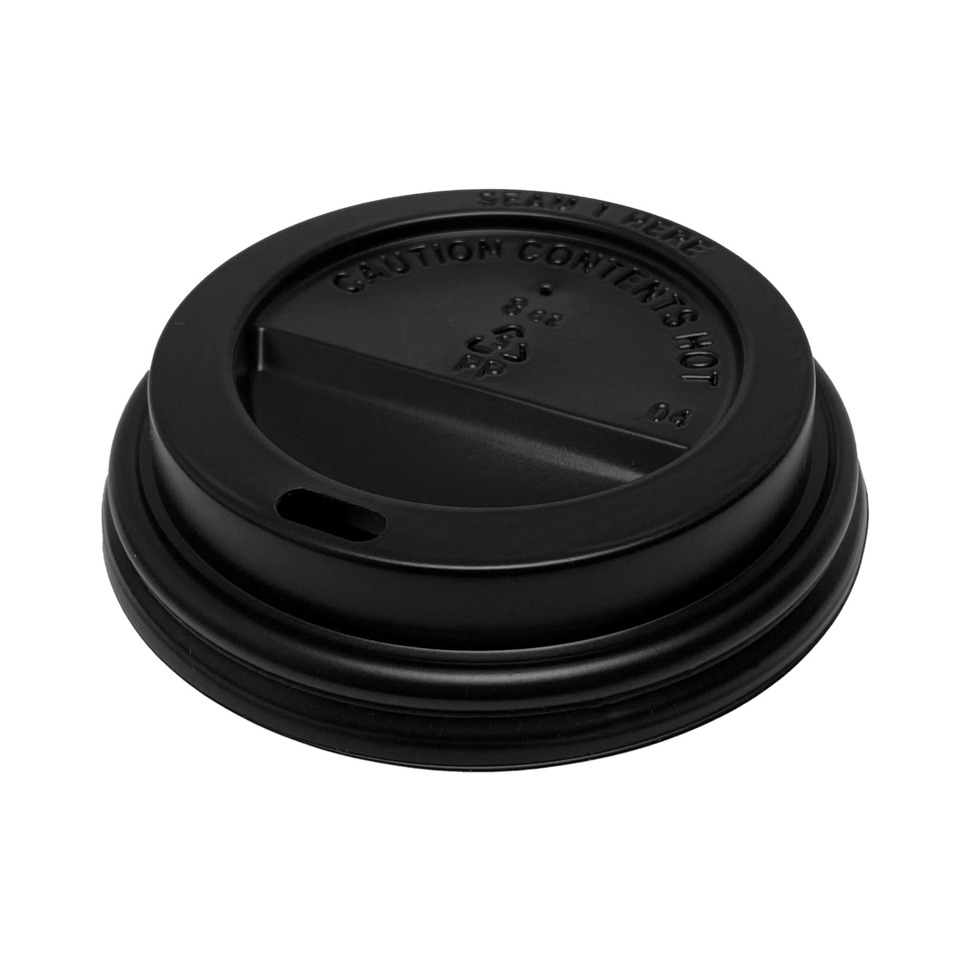 Gp 8Oz Black Pp Lid 50 Stk.