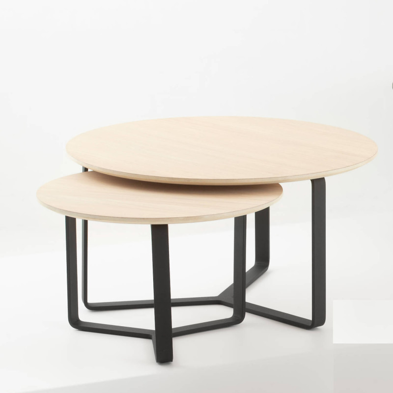 Ydun, Sofaborð, 80×42 Eik/Olja/Stál