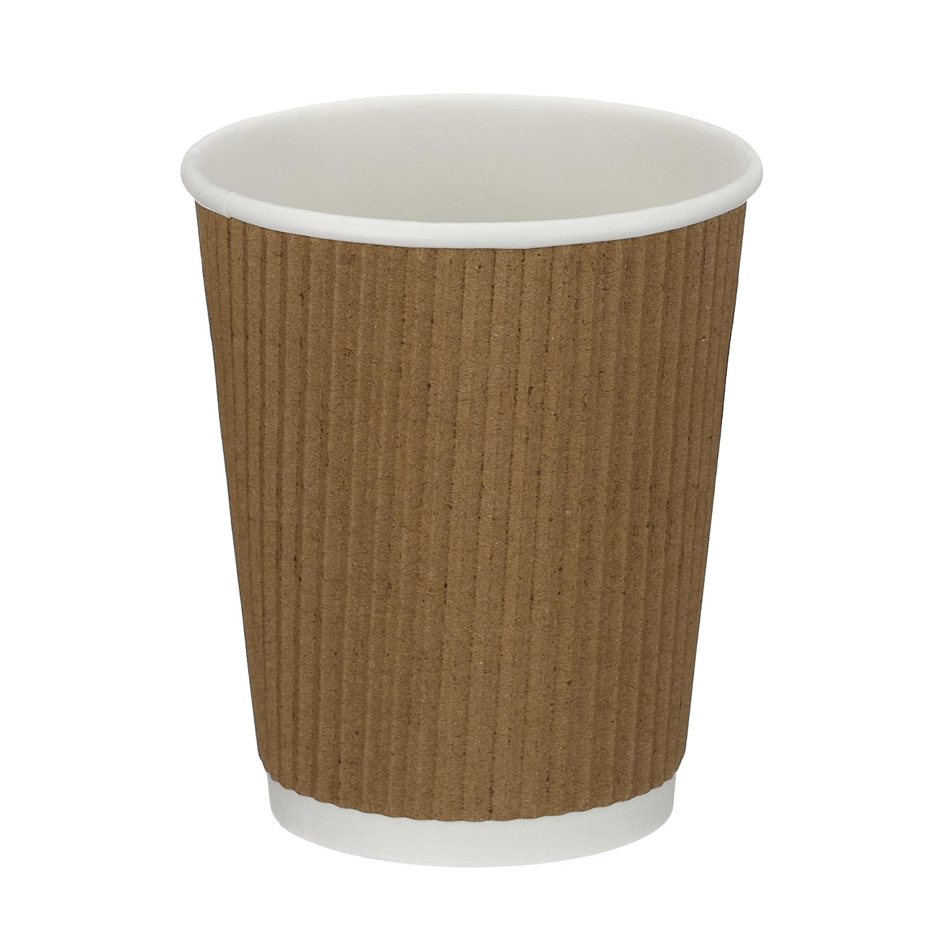 Gp 8Oz Kraft Ripple Wall Hot Cup 25 Stk