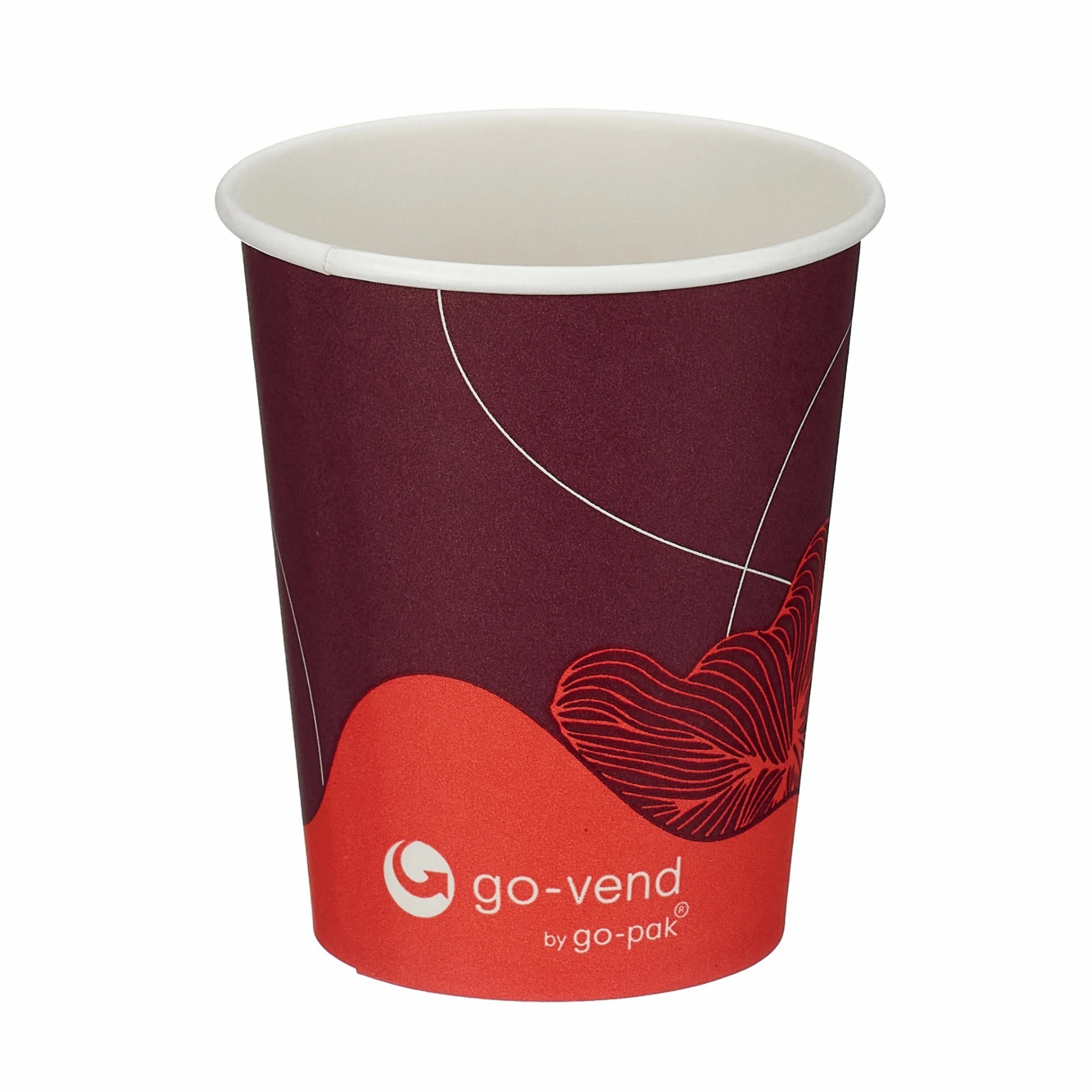 Gp 7Oz Red Single Wall Vending Hot Cup 50 Stk