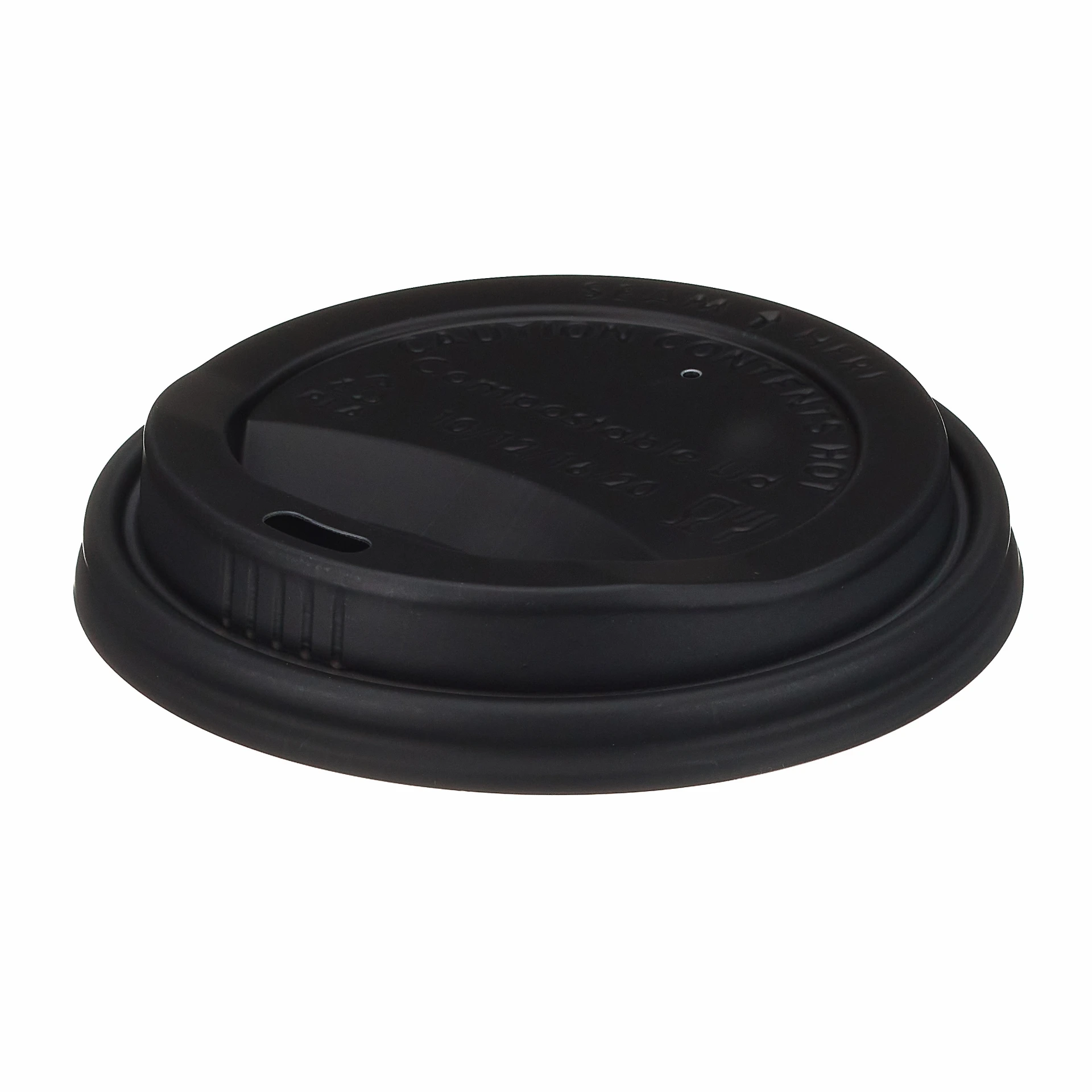 Gp 10/12/16Oz Black Cpla Hot Cup Sip Lid