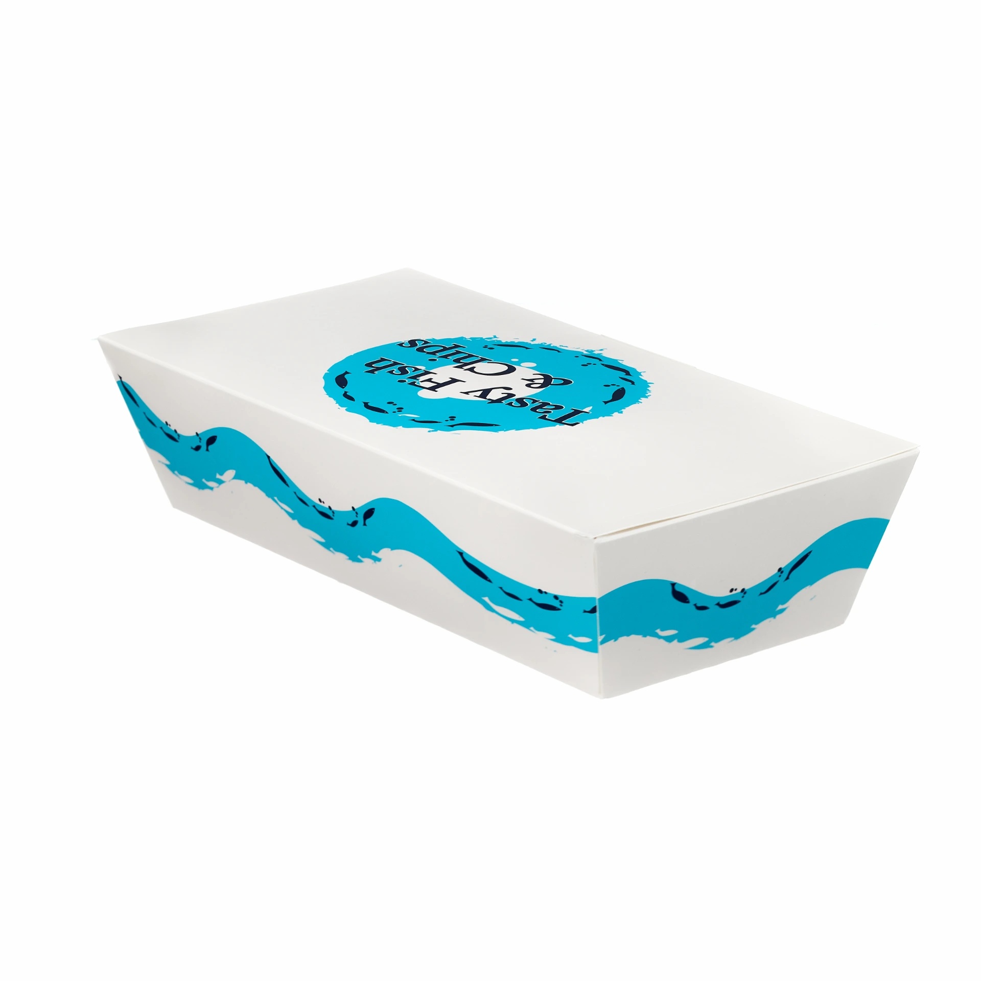 Gp Patterned Folded Board Fish And Chips Box 250 Stk.