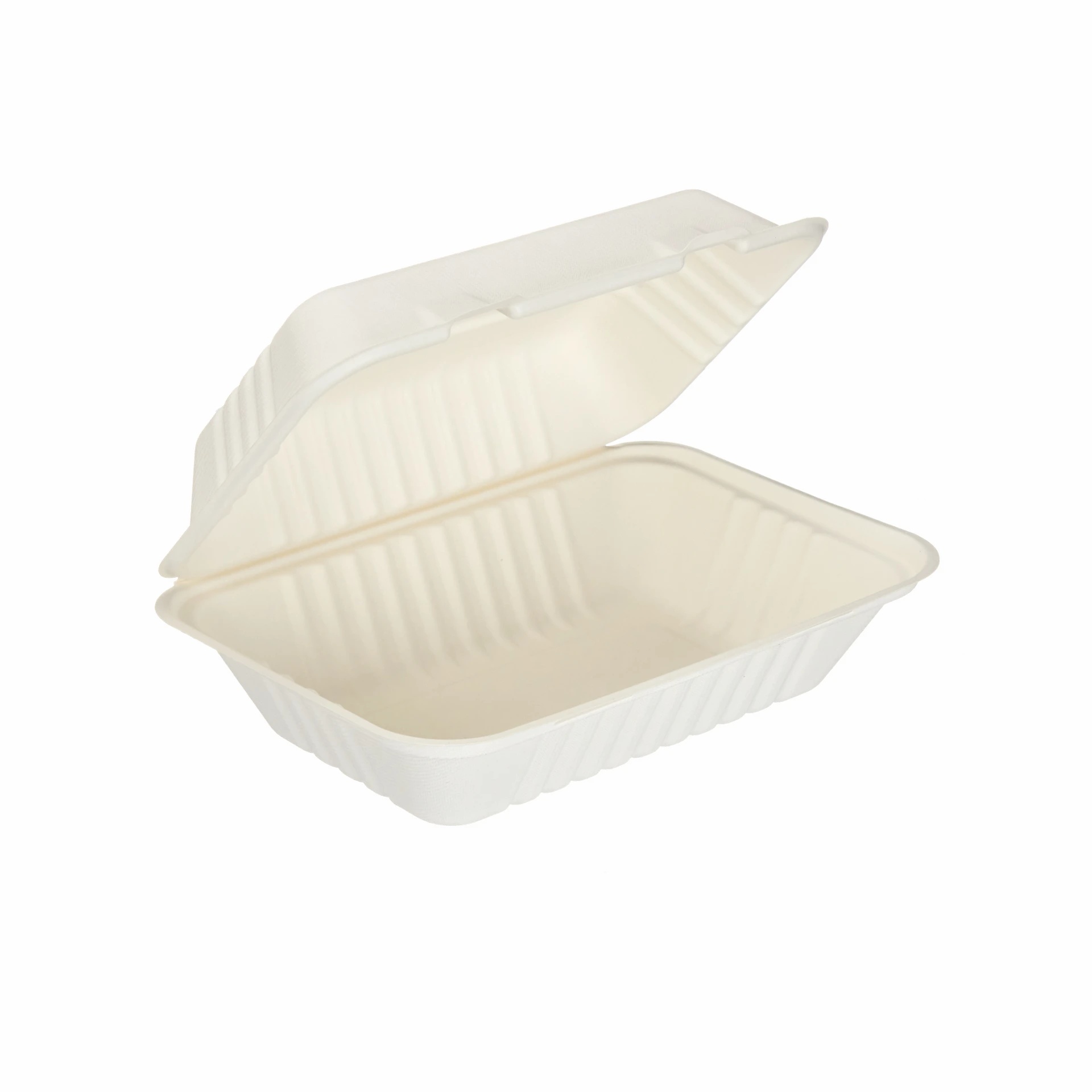 Gp Bagasse Clamshell Large 9″X6″ 125 Stk.