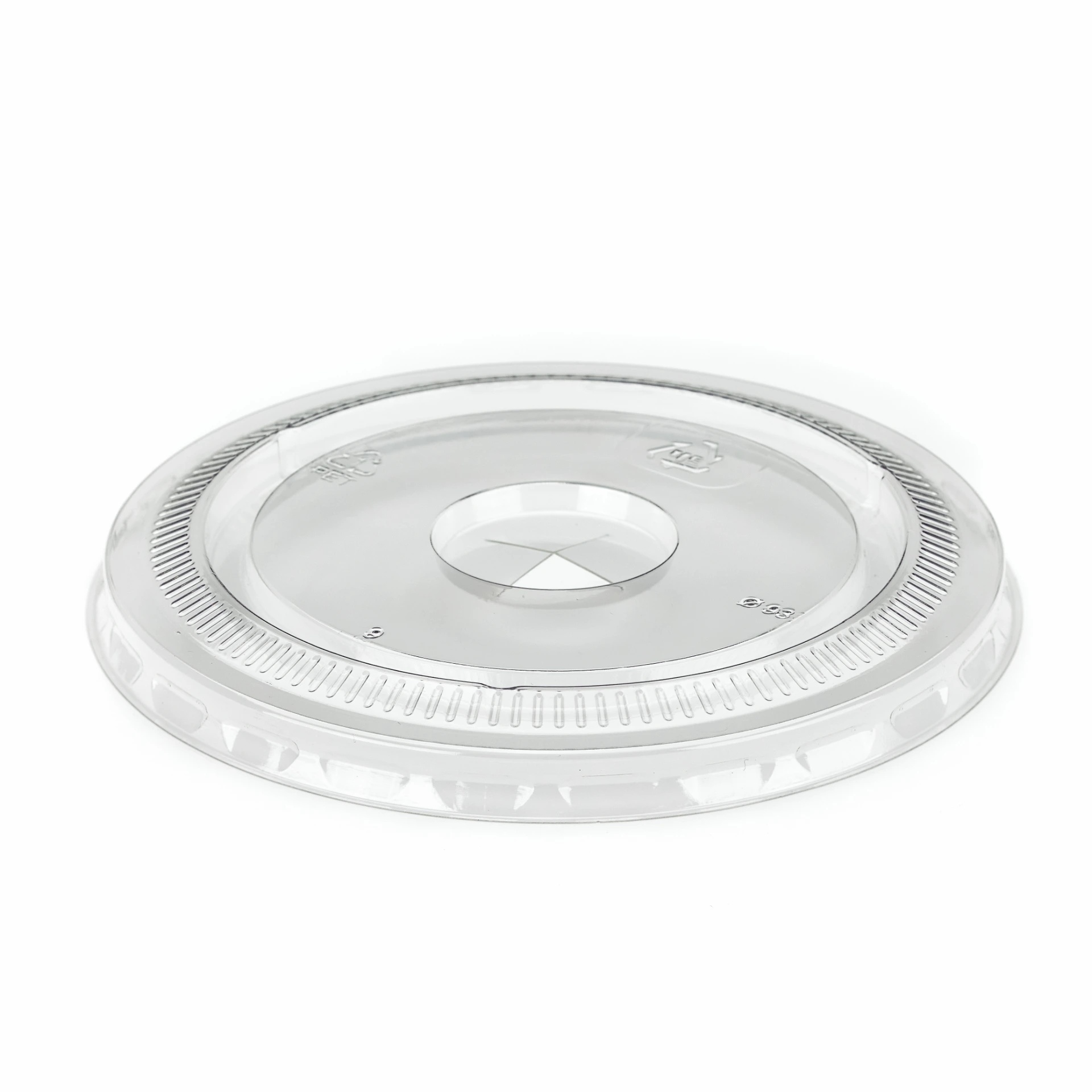 Gp 12Oz Clear Rpet Flat Cold Lid With Straw Slot 50 Stk.